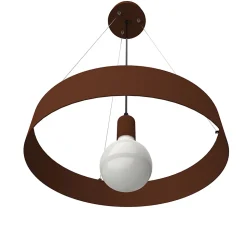 LUMICOM - HALO Suspension, 1X E27, max 42W, métal, marron corten, D.40cm