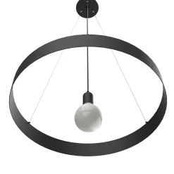 LUMICOM - HALO Suspension, 1X E27, max 42W, métal, noir mat, D.60cm
