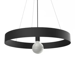 LUMICOM - HALO Suspension, 1X E27, max 42W, métal, noir mat, D.60cm