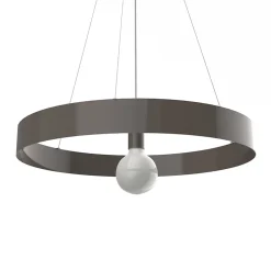 LUMICOM - HALO Suspension, 1X E27, max 42W, métal, gris , D.60cm