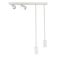 LUMICOM - HYBRID plaf/susp, 4X GU10, max 33W, métal, blanc, D.6cm