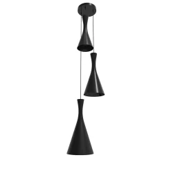 LUMICOM - JAQUELINE COMPO Suspension, 3x E27, max 42W, métal, noir brillant, D.40cm