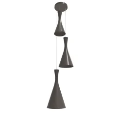 LUMICOM - JAQUELINE COMPO Suspension, 3x E27, max 42W, métal, gris , D.40cm