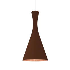 LUMICOM - JAQUELINE Suspension, 1x E27, max 42W, métal, marron corten/feuille cuivre, D.20cm