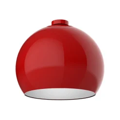 LUMICOM - JOE Plafonnier, 1X E27, max 42W, métal, rouge cowhide/blanc, D.50cm