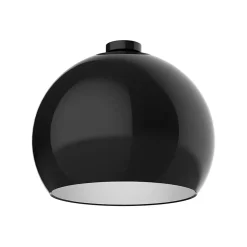 LUMICOM - JOE Plafonnier, 1X E27, max 42W, métal, noir mat/blanc, D.50cm