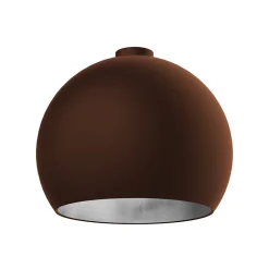 LUMICOM - JOE Plafonnier, 1X E27, max 42W, métal, marron corten/feuille argent, D.40cm