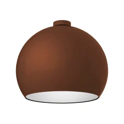 LUMICOM - JOE Plafonnier, 1X E27, max 42W, métal, marron corten/blanc, D.50cm