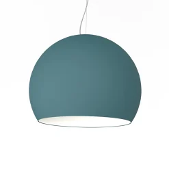 LUMICOM - JOE Suspension, 1X E27, max 42W, métal, bleu méditerranéen/blanc traffic, D.50cm