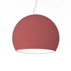 LUMICOM - JOE Suspension, 1X E27, max 42W, métal, rouge cowhide/blanc traffic, D.50cm