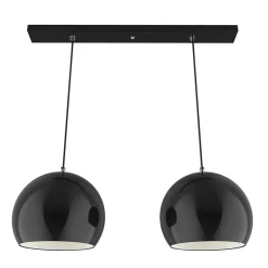 LUMICOM - JOE Suspension, 2X E27, max 42W, métal, noir mat/blanc, D.25cm