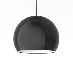 LUMICOM - JOE Suspension, 1X E27, max 42W, métal, noir brillant/blanc traffic, D.40cm