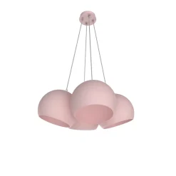 LUMICOM - JOE Suspension, 4X E27, max 42W, métal, rose, D.25cm