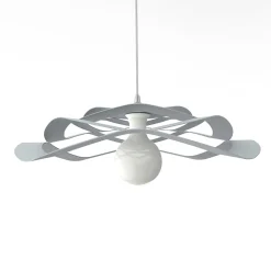 LUMICOM - KAMI Plafonnier, 1X E27, max 42W, métal, gris, D.40cm