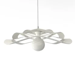LUMICOM - KAMI Plafonnier, 1X E27, max 42W, métal, blanc mat, D.60cm