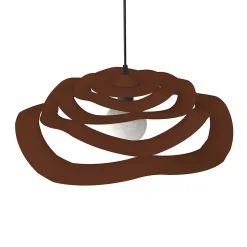LUMICOM - KAMI Plafonnier, 1X E27, max 42W, métal, marron corten, D.60cm