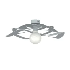 LUMICOM - KAMI Plafonnier, 1X E27, max 42W, métal, gris, D.60cm