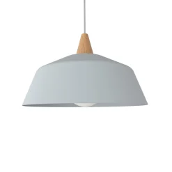 LUMICOM - KON Suspension, 1X E27, max 42W, métal, gris, D.35cm