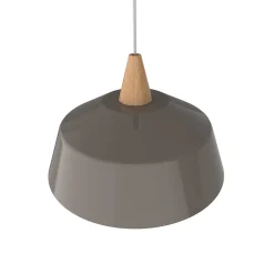 LUMICOM - KON Suspension, 1X E27, max 42W, métal, gris , D.35cm