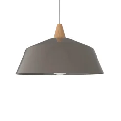 LUMICOM - KON Suspension, 1X E27, max 42W, métal, gris , D.35cm