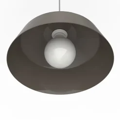 LUMICOM - KON Suspension, 1X E27, max 42W, métal, gris , D.35cm