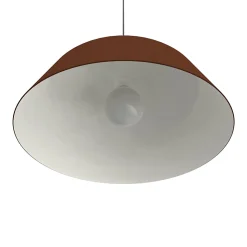 LUMICOM - KON Suspension, 1X E27, max 42W, métal, marron corten/blanc, D.50cm