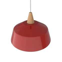 LUMICOM - KON Suspension, 1X E27, max 42W, métal, rouge brillant, D.35cm