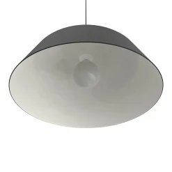 LUMICOM - KON Suspension, 1X E27, max 42W, métal, noir mat/blanc, D.50cm