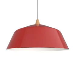 LUMICOM - KON Suspension, 1X E27, max 42W, métal, rouge brillant/blanc, D.50cm