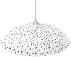 LUMICOM - KRIS Suspension, 1X E27, max 42W, verre, blanc, D.40cm