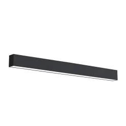 LUMICOM - LINEAR Plafonnier, STRIP LED INTEGREE, 24W, 4000K, métal, noir mat, L100cm