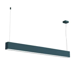 LUMICOM - LINEAR Suspension, STRIP LED INTEGREE, 24W, 4000K, métal, bleu méditerranéen, L100cm