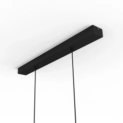 LUMICOM - LOUIE TRACK Suspension, 2X E27, max 42W, métal, matt noi/argent, D.33cm x L.70cm