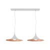 LUMICOM - LOUIE TRACK Suspension, 2X E27, max 42W, métal, traffic blanc/cuivre, D.33cm x L.70cm