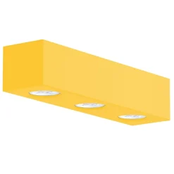 LUMICOM - MANHATTAN L Plafonnier, 3X GU10, max 33W, métal, jaune, 30x10cm