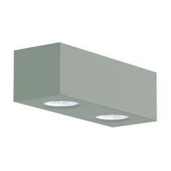 LUMICOM - MANHATTAN M Plafonnier, 2X GU10, max 33W, métal, vert iceberg, 25x10cm