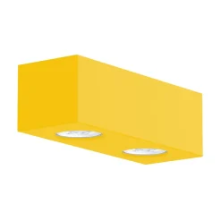 LUMICOM - MANHATTAN M Plafonnier, 2X GU10, max 33W, métal, jaune brillant, 25x10cm