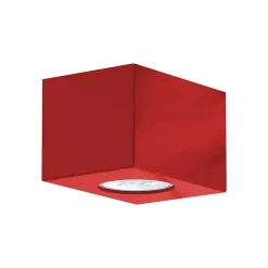 LUMICOM - MANHATTAN S Plafonnier, 1X GU10, max 33W, métal, rouge taupe, 10x10cm