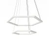 LUMICOM - MAZE Suspension piramide, STRIP LED, 76W/m, 4000K, métal, blanc, 60cm - 40cm