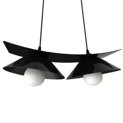 LUMICOM - MILLER Suspension, 2X E27, max 42W, métal, noir brillant, L.27cm