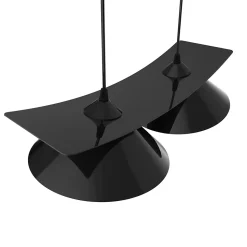 LUMICOM - MILLER Suspension, 2X E27, max 42W, métal, noir brillant, L.27cm