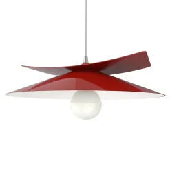 LUMICOM - MILLER Suspension, 1X E27, max 42W, métal, rouge brillant/blanc, D.40cm