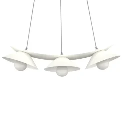 LUMICOM - MILLER Suspension, 3X E27, max 42W, métal, blanc mat, L.70cm