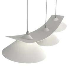LUMICOM - MILLER Suspension, 3X E27, max 42W, métal, blanc mat, L.70cm