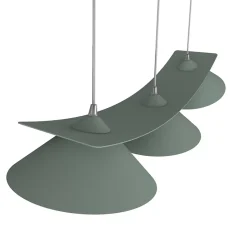 LUMICOM - MILLER Suspension, 3X E27, max 42W, métal, vert iceberg/blanc, L.70cm