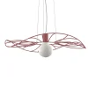 LUMICOM - MUSA Suspension, 1X E27, max 42W, métal, rouge cowhide, D.60cm