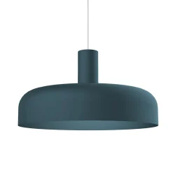 LUMICOM - NADIR Suspension, 1X E27, max 42W, métal, noir mat/bleu méditerranéen, D.40cm