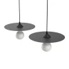 LUMICOM - NINA BINARIO Suspension, 2XE27, max 42W, métal, noir brillant, D.30cm