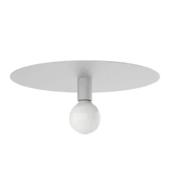 LUMICOM - NINA Plafonnier, 1X E27, max 42W, métal, blanc mat, D.40cm