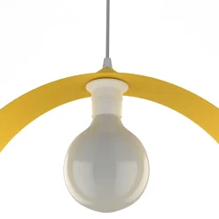 LUMICOM - NUCLEO MONO Sospensione, 1X E27, max 42W, metallo, giallo, D.40cm